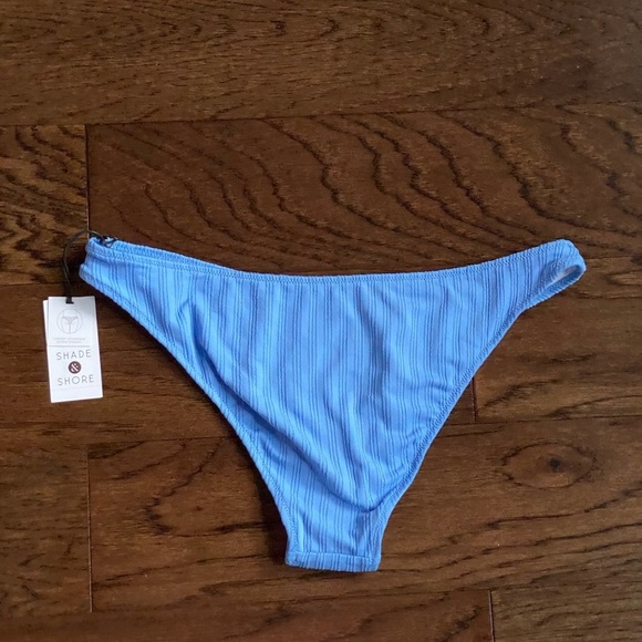NWT Blue Ribbed Bikini Bottom - Picture 4 of 6